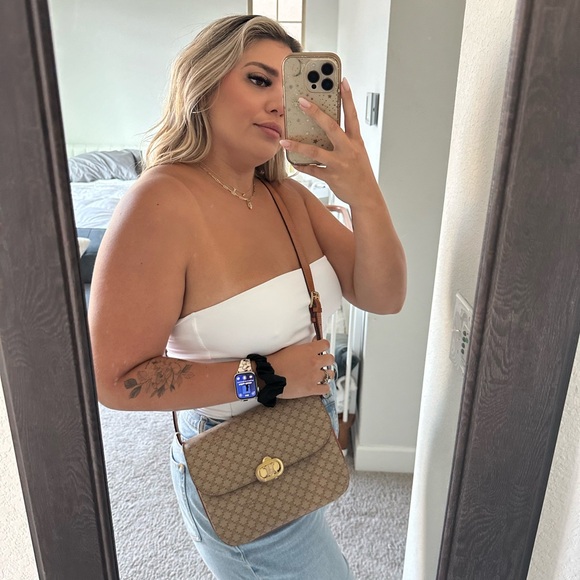 Celine Triomphe Canvas Crossbody Purse - Picture 2 of 9